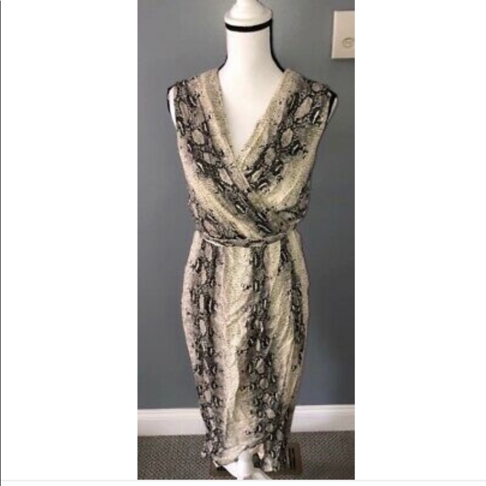 Paper Heart snake print dress NWT